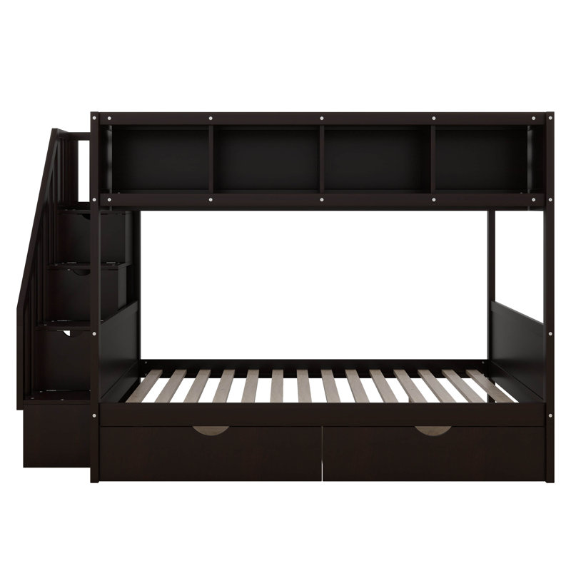 Jannell Kids Twin Over Full Bunk Bed, Espresso