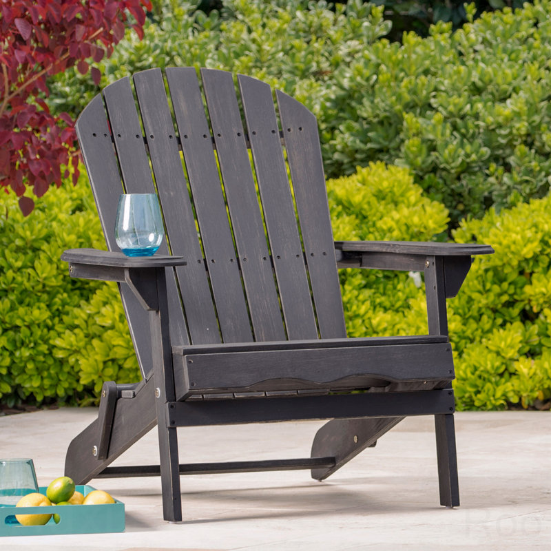 Basic Outdoor Patio Dining Chair, Dark Gray