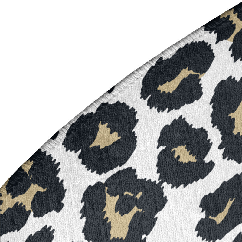 Animal Print Indoor Rug, Round 5'