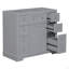 36" Bathroom Vanity Without Sink, Cabinet Base Only, One Cabinet And Six Drawers-1678602439