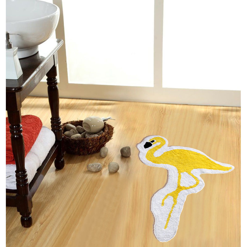 Tapis pour salle de bain Wellings, Jaune