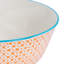 Nicola Spring - Hand-Printed Cereal Bowl - 16cm - Orange