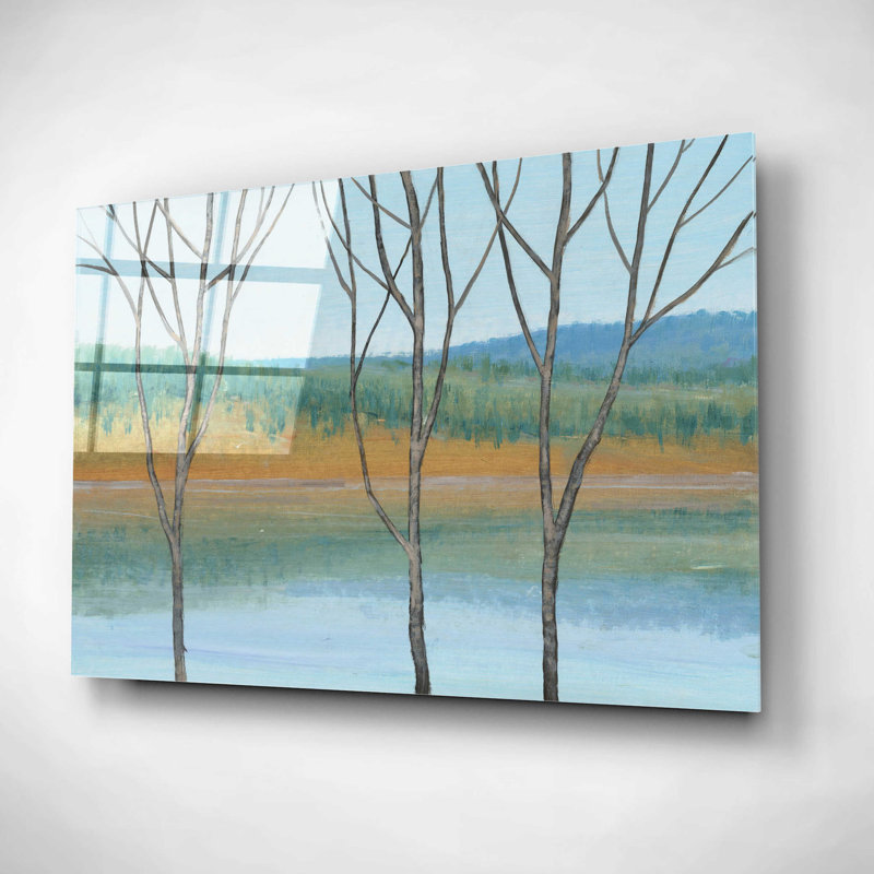 «Entre l'eau III» par Tim O'Toole, art mural en verre acrylique, H 12 po x l 16 po x P 0,13 po