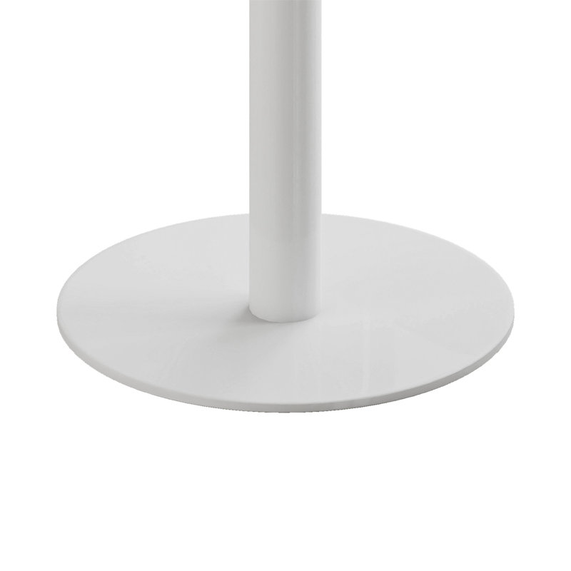 Table carrée bistro moderne tulipe avec plateau en faux marbre 31,5 pouces, White/Gold