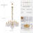 18-Light Brass Crystal Chandelier for High Ceiling