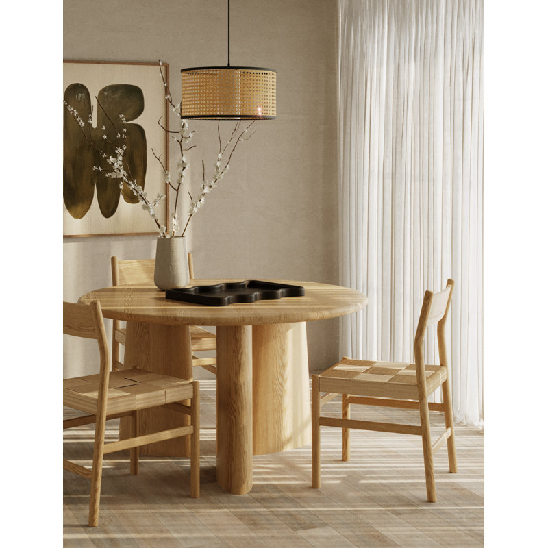 Lochlan FSC Solid Oak & Danish Cord, Natural