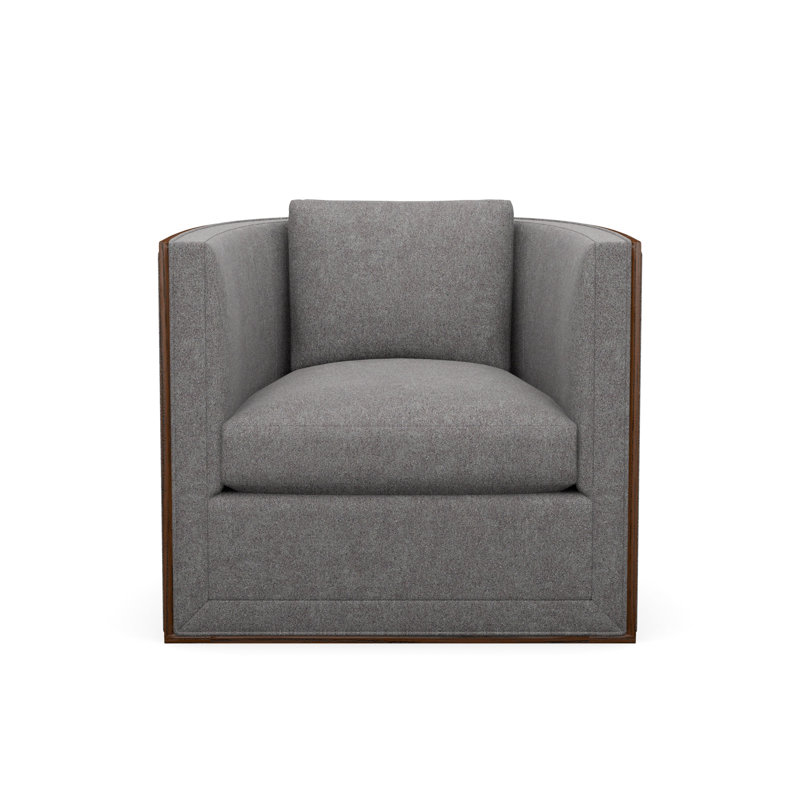 Brett Accent Chair, Expresso, Page Snow (Performance fabric) 1355-91