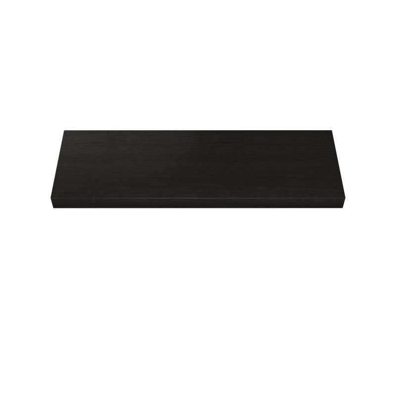 Rift White Oak Floating Shelf, Black Wood