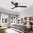 Indoor Wooden Ceiling Fan With 3 Solid Wood Blades Remote Control Reversible DC Motor Without Light