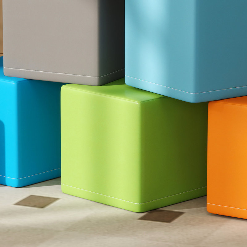 Multicolore, blocs de mousse préscolaire, 12 pièces, multicolore, 7,75 po x 7,75 po x 7,75 po, 12-36 mois, empilable