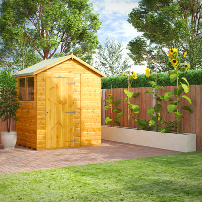 Powersheds 4 x 6ft Timber Tongue & Groove Apex Garden Shed