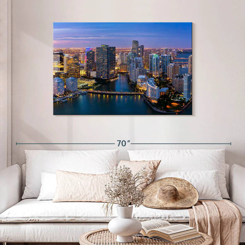 Humeur au crépuscule Sirci Miami, H 30 po x l 45 po