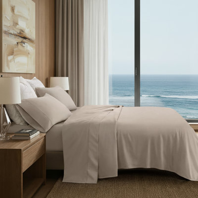 Elina Supima Linen 100% Cotton Split 4-Piece King Sheet Set