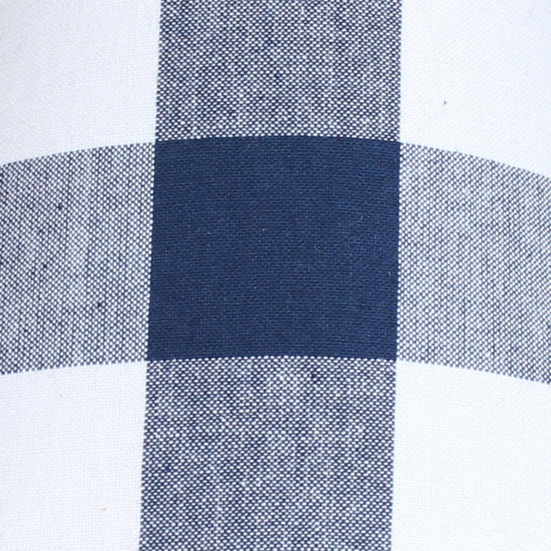 Abat-jour empire en coton 8 po H, H 8 po x l 12 po x P 6 po, Bleu / blanc