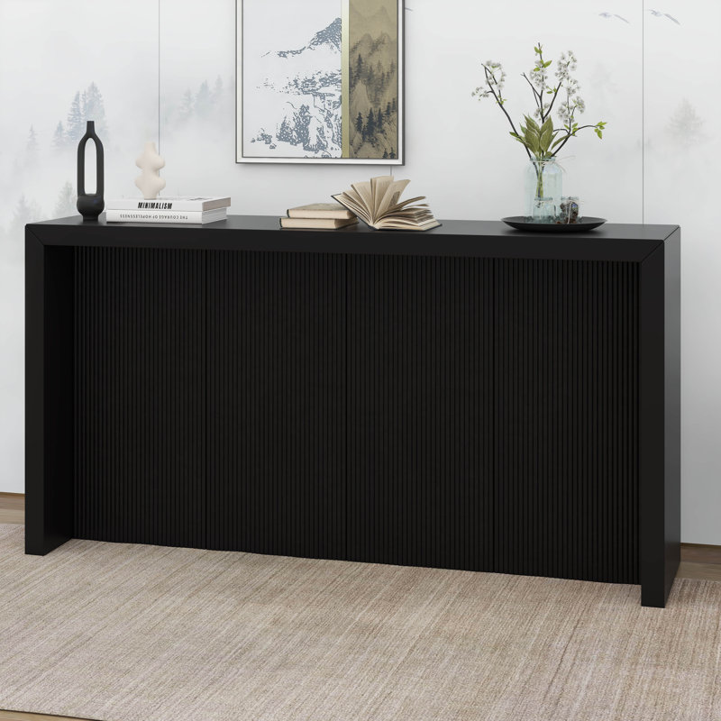 Console en bois, Noir