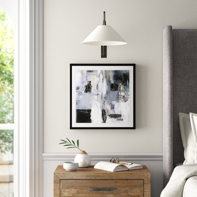 " Cinder Composition II " Painting Print, Black Framed, 22.5" H x 22.5" W x 1.5" D