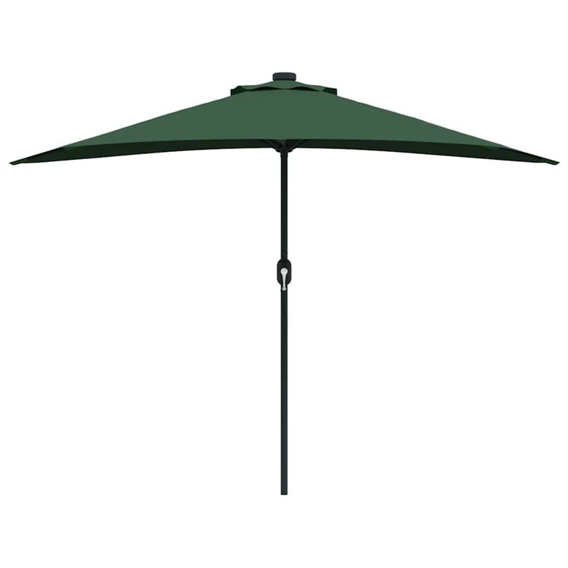 Garden Parasol Polyester and Steel Outdoor Umbrella Patio Sunshade, 224cm H x 150cm W x 150cm D, Green
