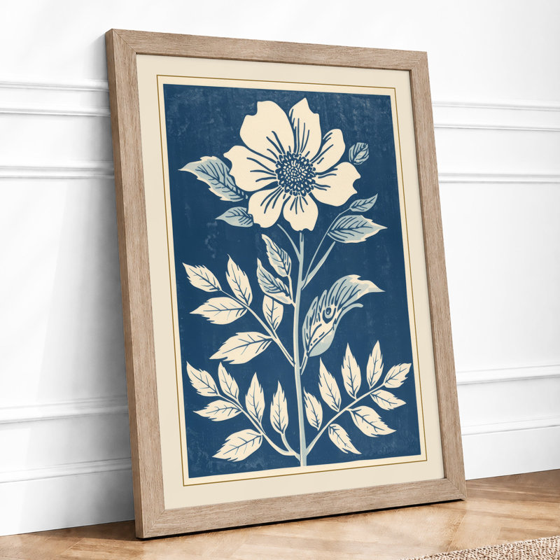 Gilded Bloom Botanical - Framed Print, A4 - 29.7 x 21.0 cm, Oak
