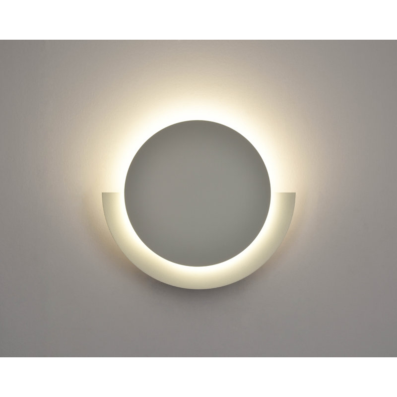 Applique murale ronde blanche en acrylique blanche à DEL 14W-4000K pour le couloir du salon de la chambre à coucher