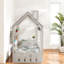 Lits de maison Montessori en bois peu encombrants, conception de plancher moderne pour enfants