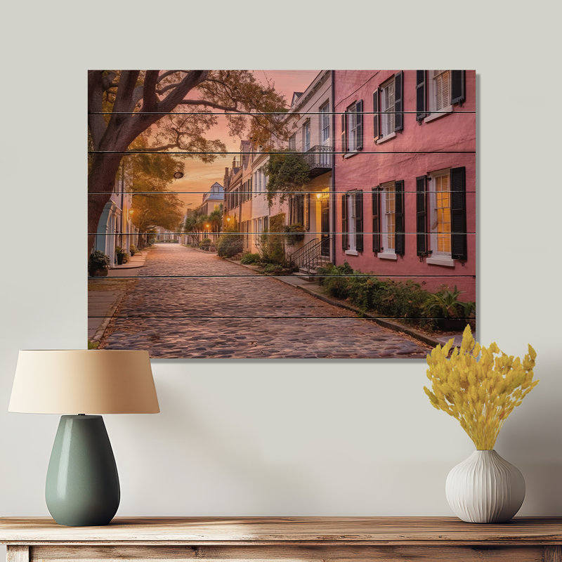 South Carolina, charme historique de Charleston sur bois, H 30 po x l 40 po x P 0,78 po