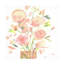 Art sur toile, tons de rose doré-105645886