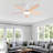 52 in. Indoor White Smart Ceiling Fan with Integrated LED Light Kit, Work With Tuya APP and Smart Assistant Devices-129079228