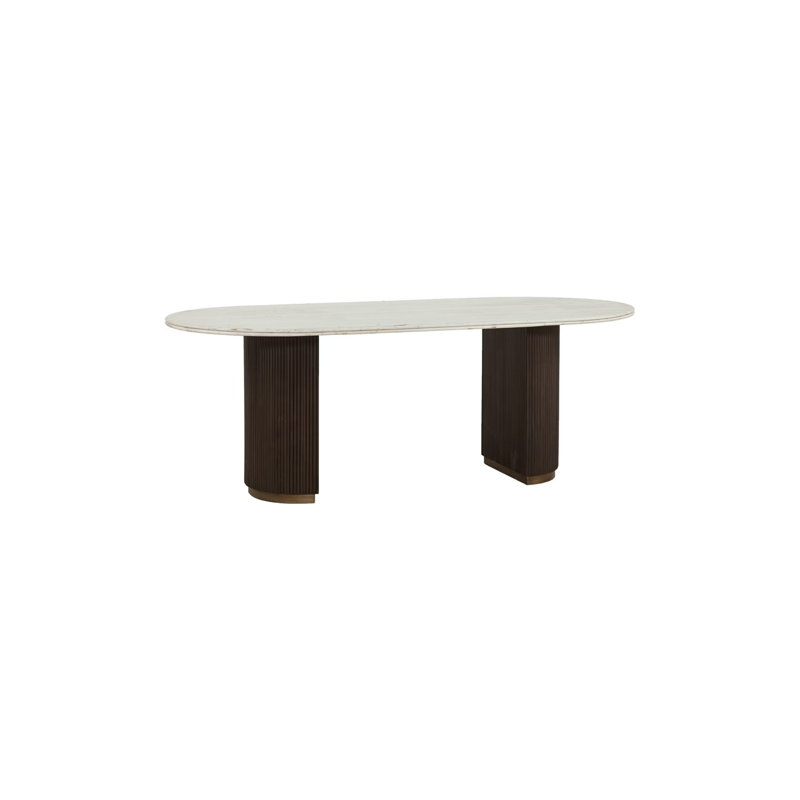 Oval Marble Top Dining Table