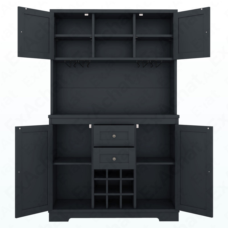 Armoire à vin avec tiroirs, supports et armoires Farmhouse Kitchen