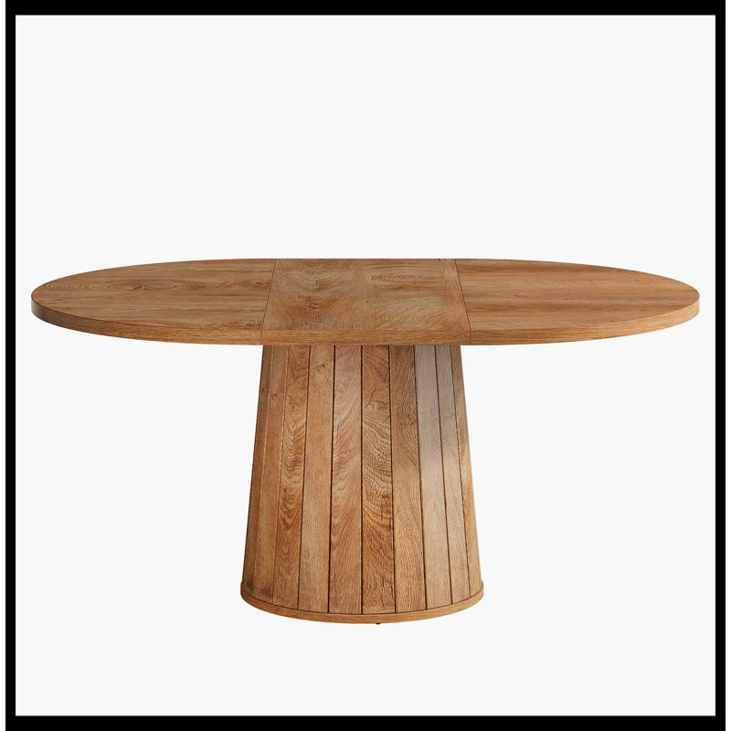 Table de réunion 55 po, table de conférence ovale en bois pour 6 personnes