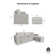 Flex Upholstered Modular Wide Arm Sofa With Storage Ottoman