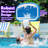 2-In-1 LED Pool Volleyball & Basketball Game Set, Light Up Pool Sport Combo Set With 14In LED Rim,4 Glow Balls, 2 Base, Pump, For Adults & Family
