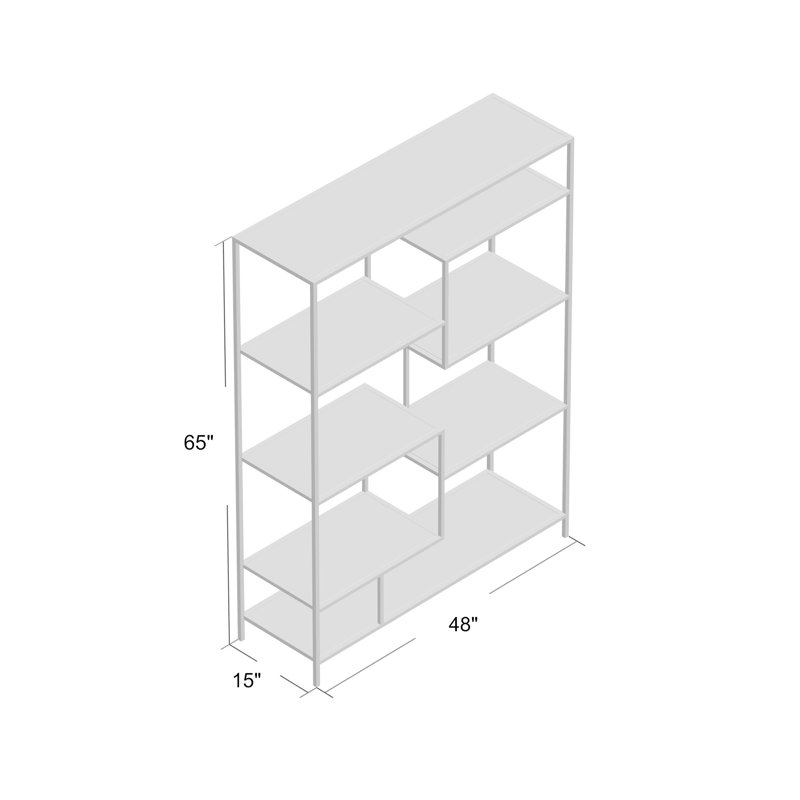Lauber Bookcase, (7 Shelves) 65" H x 48" W x 15" D
