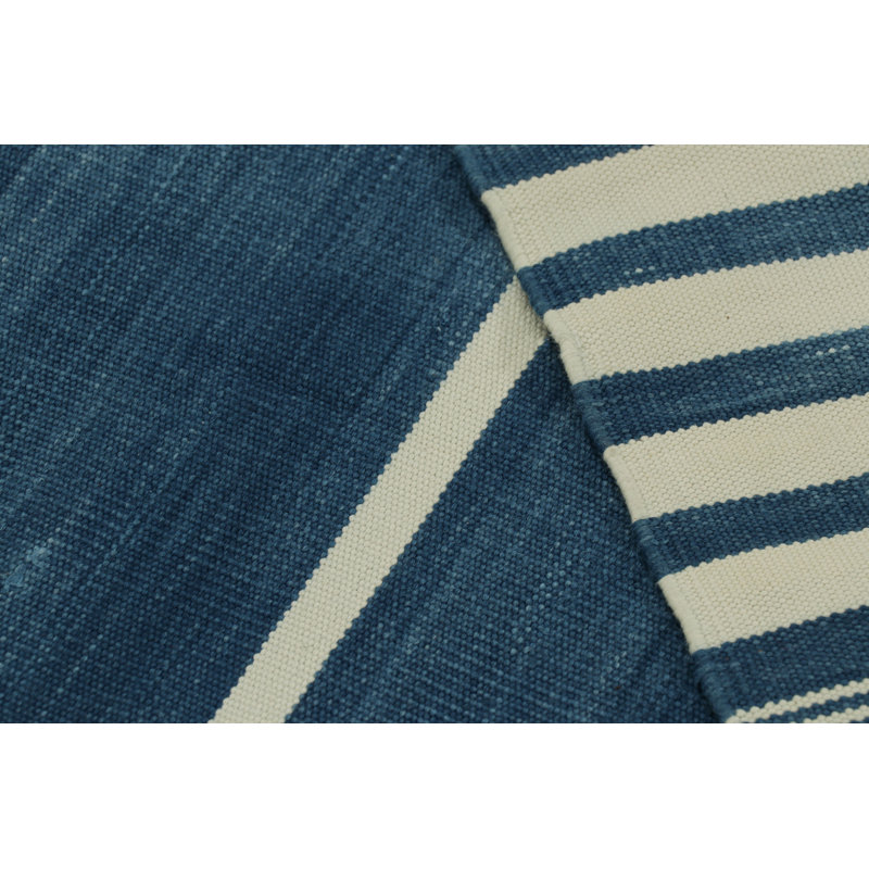Dhuree Flatweave Cotton Striped Area Rug, Rectangle 10' x 14'
