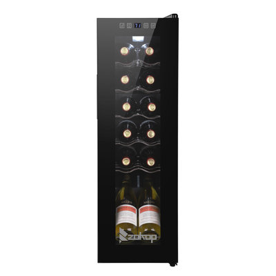Winado Single Zone 9.92'' Freestanding 12 Bottle Wine Refrigerator