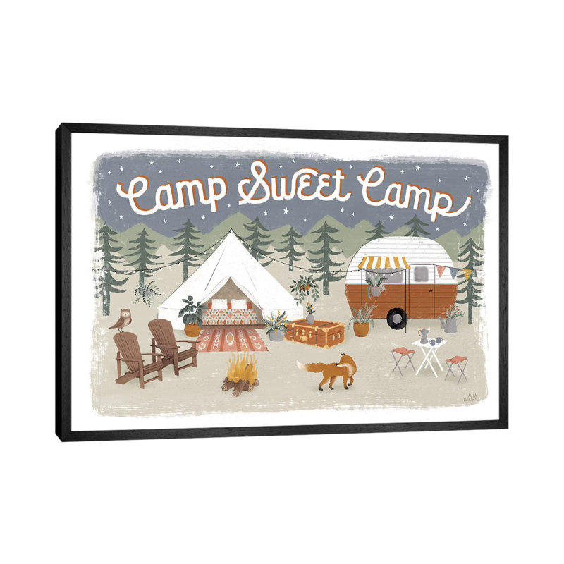 Gone Glamping I by Laura Marshall - Gallery-Wrapped Canvas Giclée on Canvas, Black Framed, 101.6 cm H x 66.04 cm W