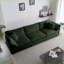 Canapés de salon, ensemble de canapé moderne en bois massif 2 + 3 places en chenille | Vert sauge | Chenille-1592290504