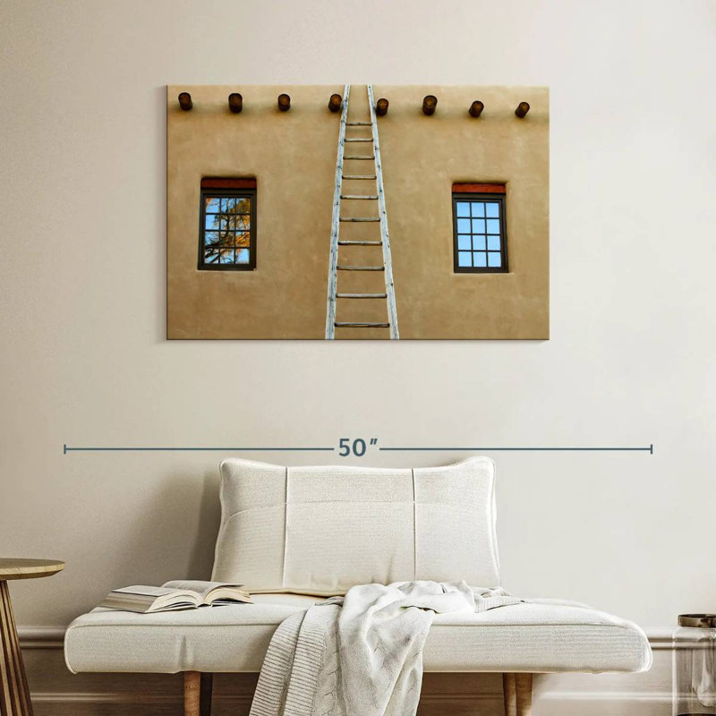 Adobe House Staircase, 26" H x 39" W