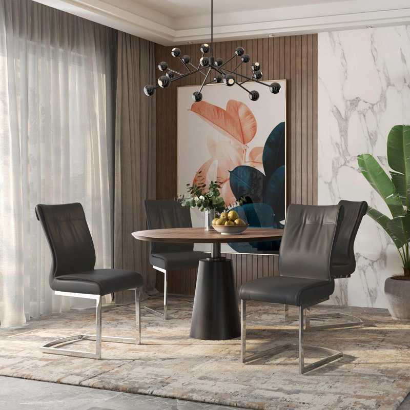 5 Piece Walnut Table Dining Set