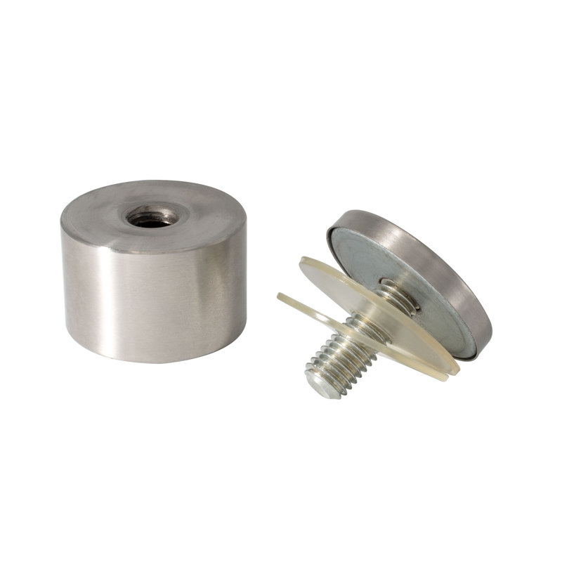 Stainless Steel Standoff 1 Inch Diameter X 6 Inch Barrel Length Brushed Finish For PVC, Glass And Acrylic Sign Stand Off Wall Anchors And Screws 2 Piece Small Sign Pack_2MAMBD