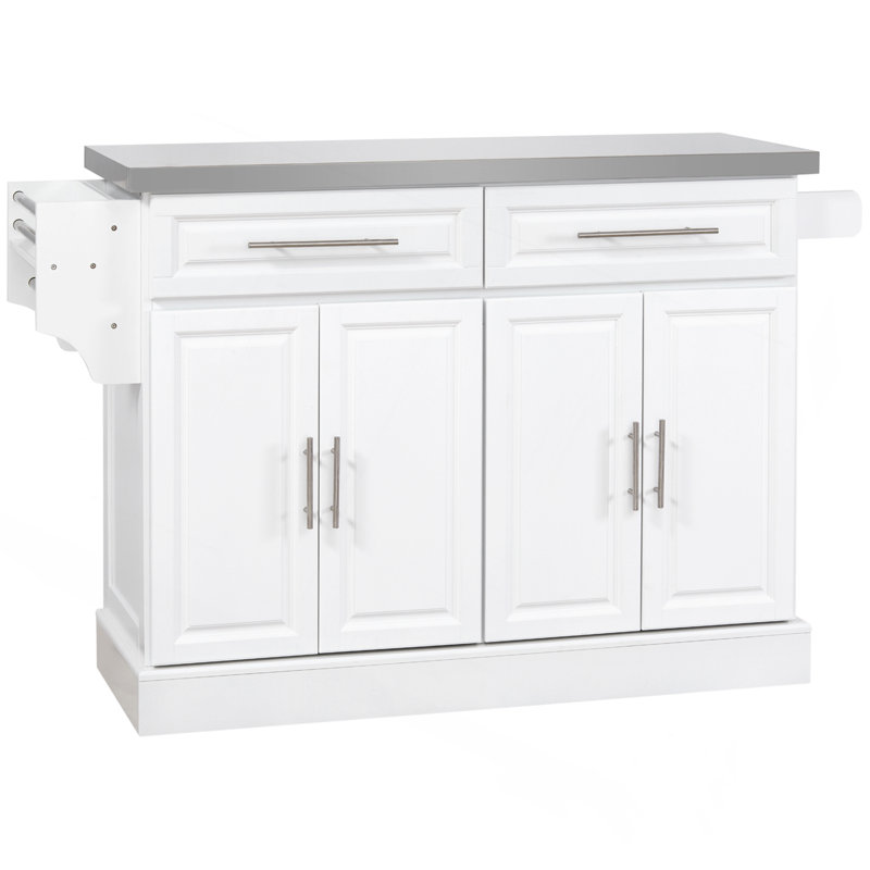 Îlot de cuisine polyvalent avec rangement abondant pour les délices culinaires, Blanc