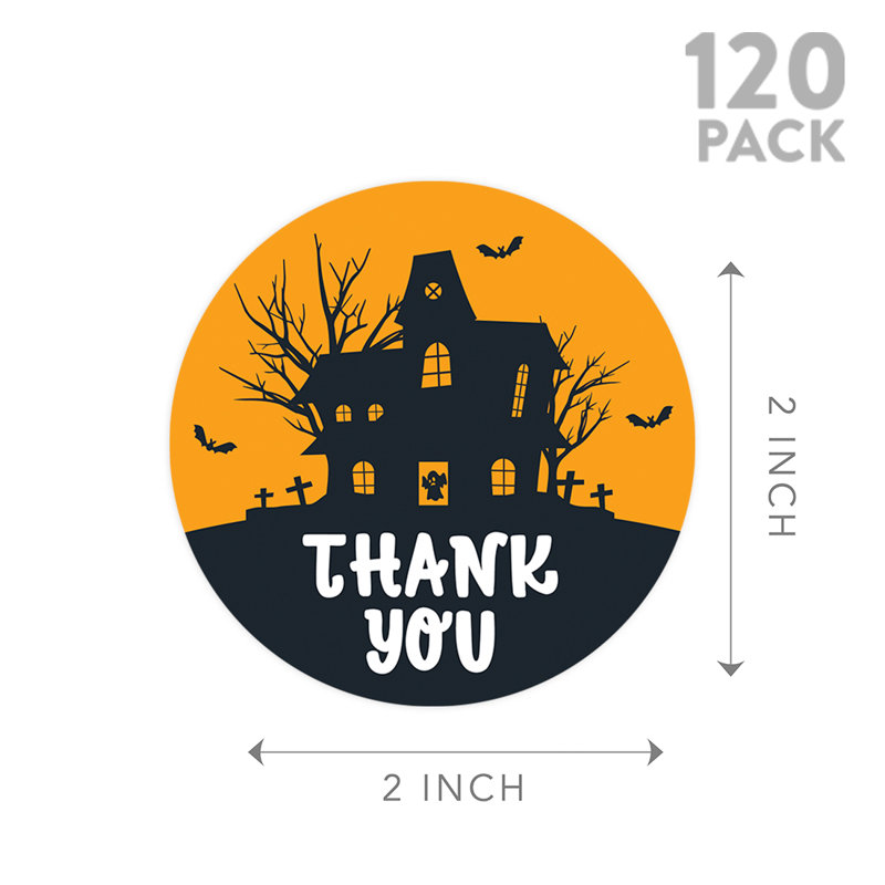«Thank You Haunted House Happy Halloween», autocollants