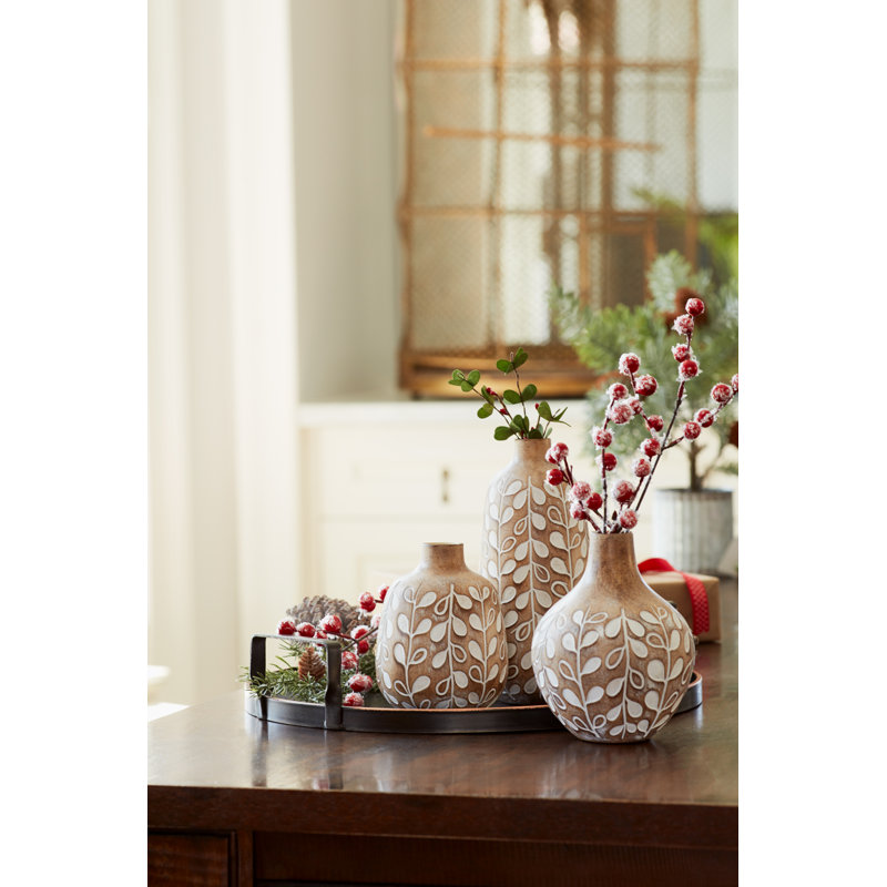 Ensemble de 3 vases en résine Melrose 9B132637309043728B4D6DE819568842