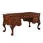 Bureau d'écriture en bois massif rouge-brun de style européen avec tiroirs, bureau d'ordinateur pour bureau et travail à domicile-1167411252