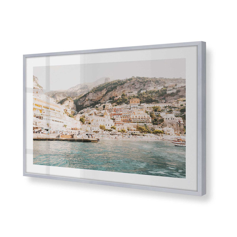 Coastal Splendor Print, Polished Chrome Framed, 12.25" H x 15.25" W x 1.25" D