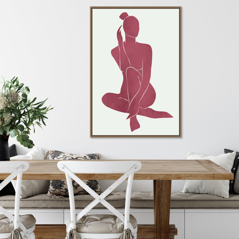 «Minimal Woman No 3» par Jay Stanley, reproduction d'art sur toile encadrée, H 33 po x l 23 po