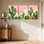 «Cactus Desert Cactus Landscape», ensemble de 3 impressions sur toile