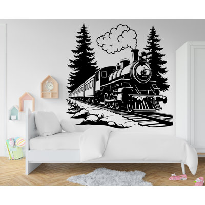 Autocollant de train, art mural, train, art, train