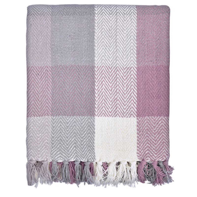 Jeté 100% coton Martine, Taupe, l 60 po x P 50 po
