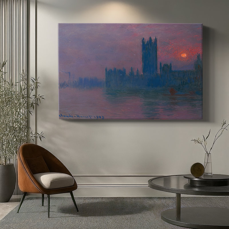 Houses of Parliament, Sunset-Claude Monet-Gallery Wrapped Canvas-1903, 12x18